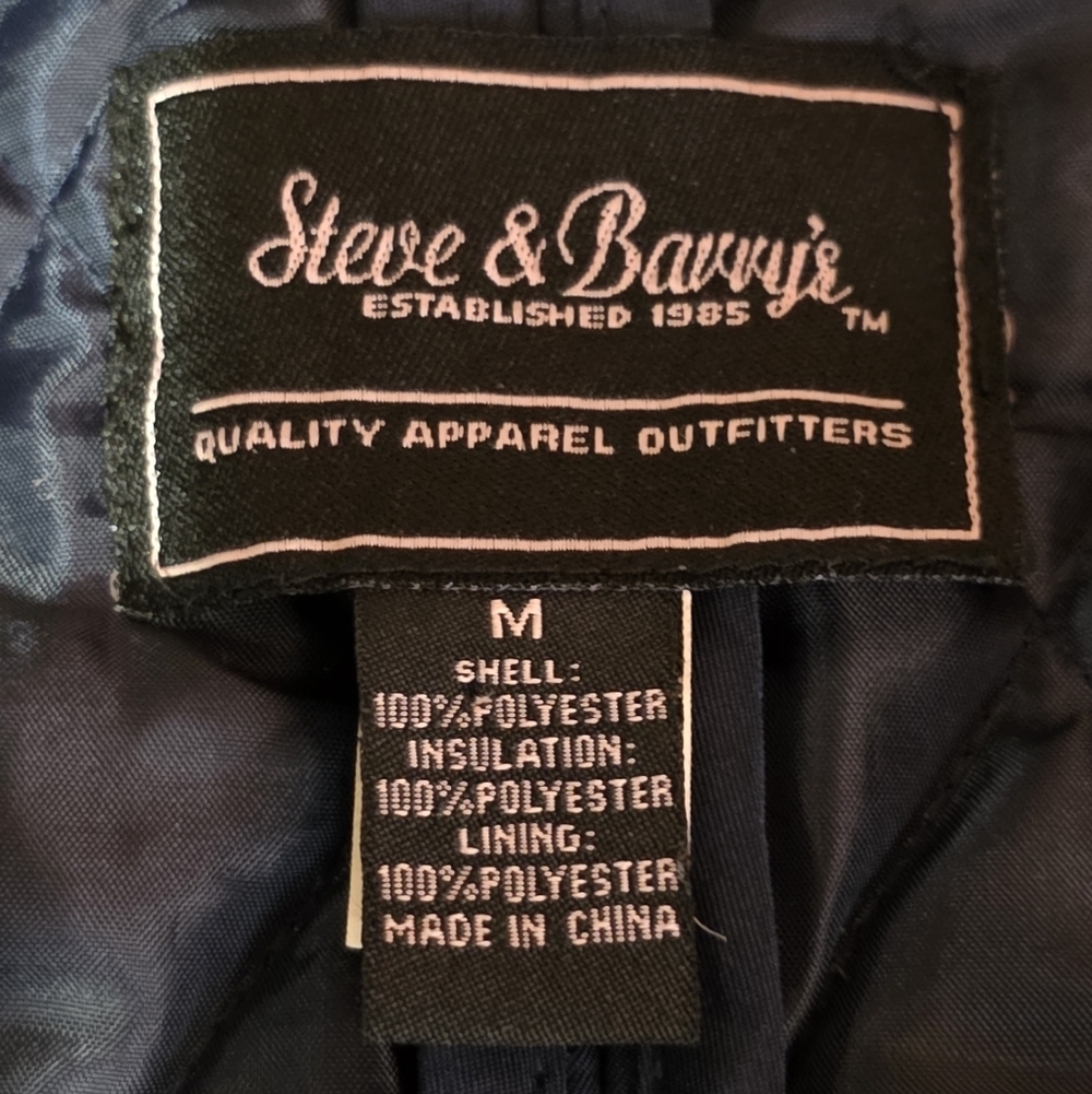 Steve & Barry’s Blue Quilted Snap Barn Jacket Women’s M Lightweight Coat - Picture 9 of 9